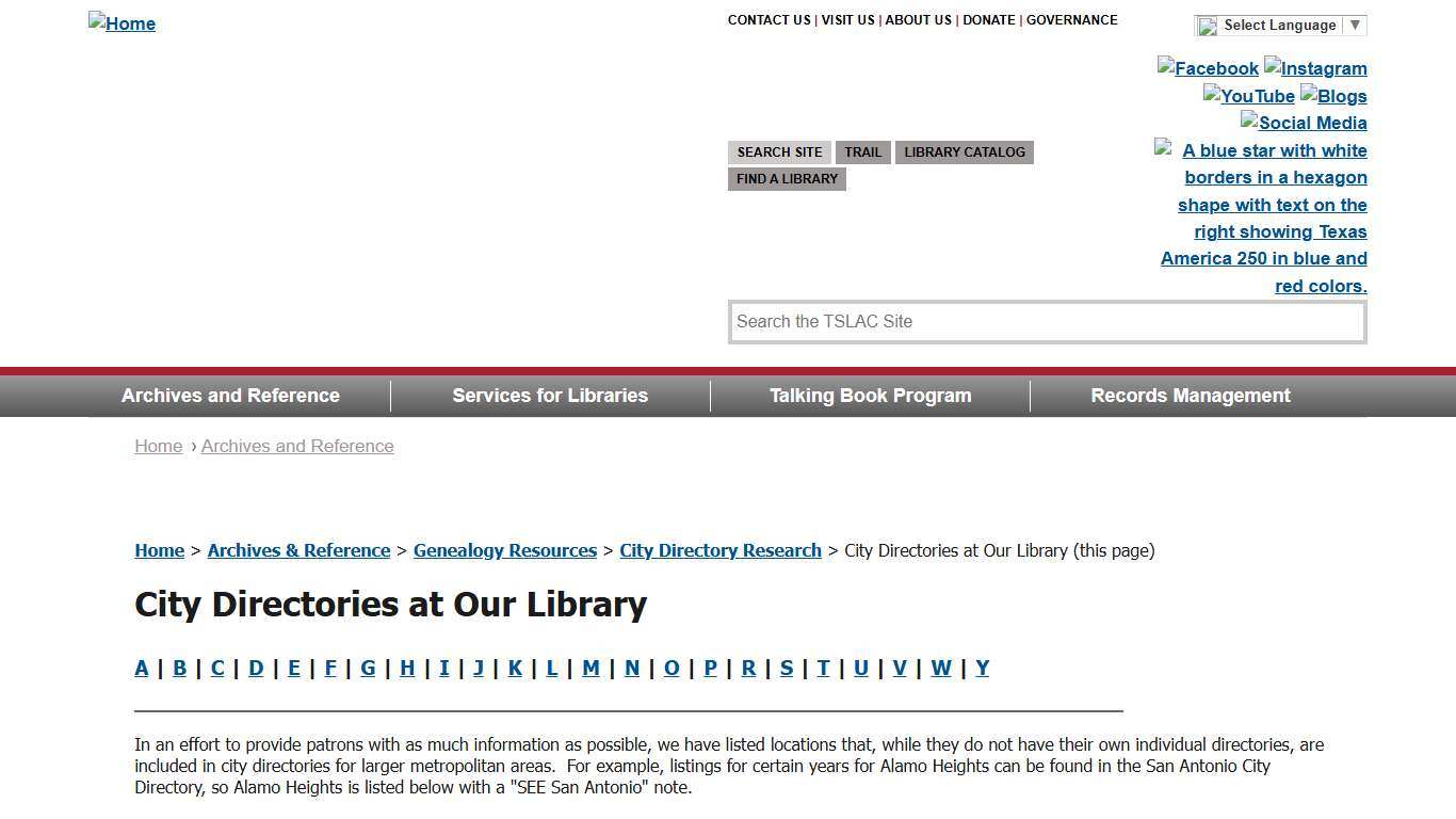 City Directories at Our Library Texas State Library