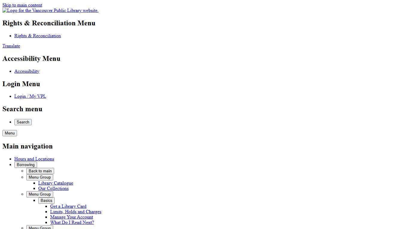 Directories Vancouver Public Library